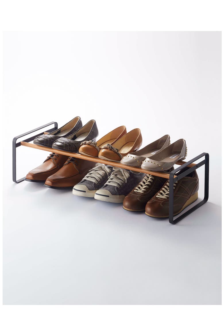 Plain Black Shoe Rack, Alternate, color, BLACK