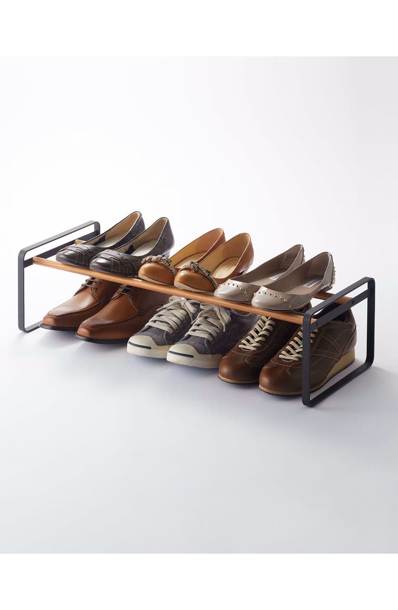 Yamazaki Plain Black Shoe Rack, Alternate, color, Black