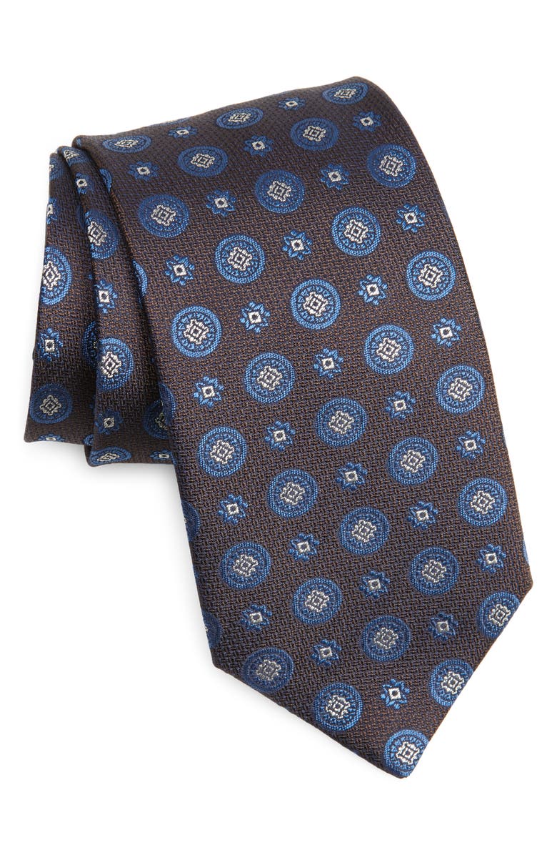 Canali Medallion Silk Tie, Main, color,