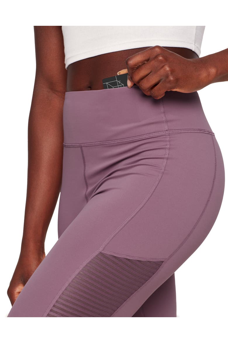 Cali Active 7/8 Legging With Striped Mesh, Alternate, color, Dark purple
