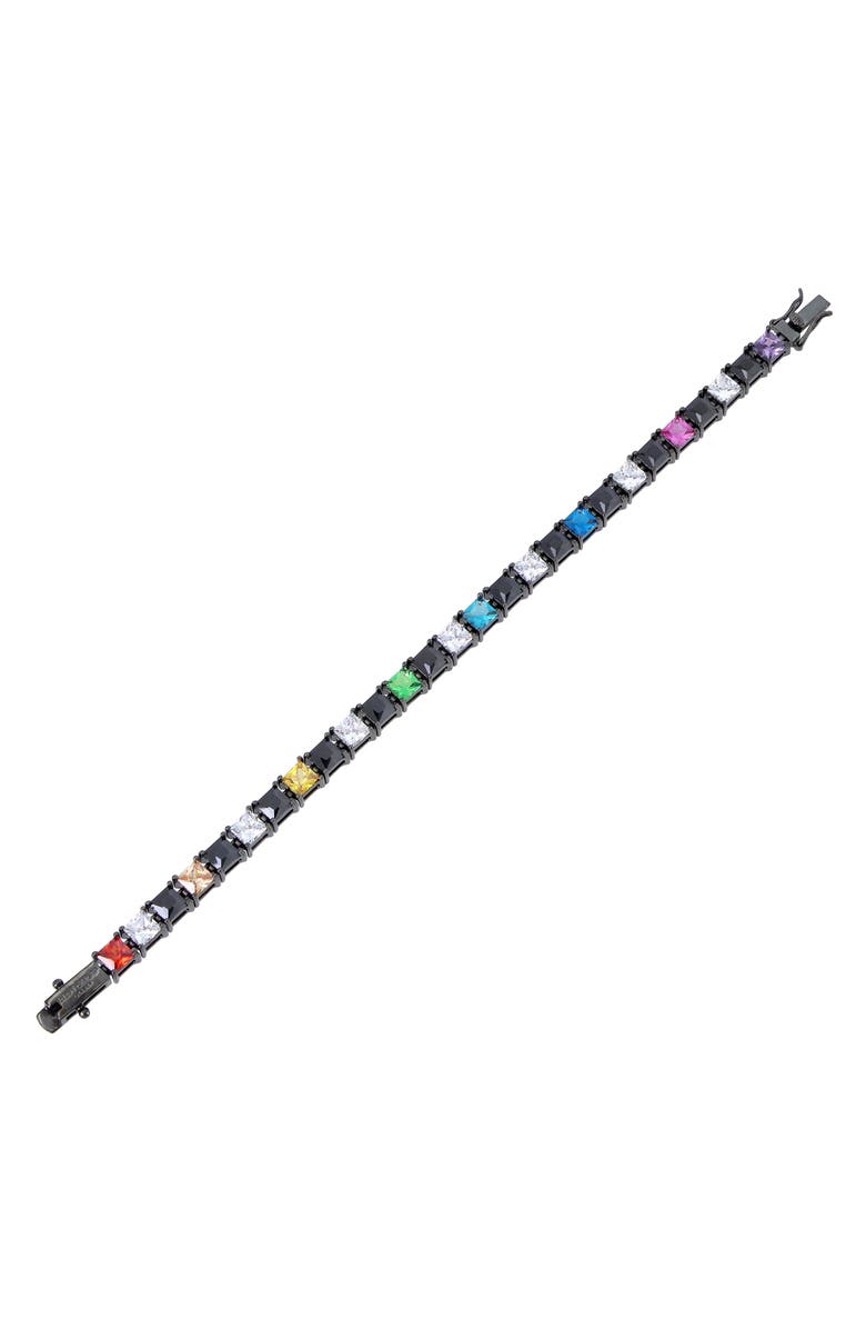 Kurt Geiger London Checkerboard Crystal Tennis Bracelet, Alternate, color,