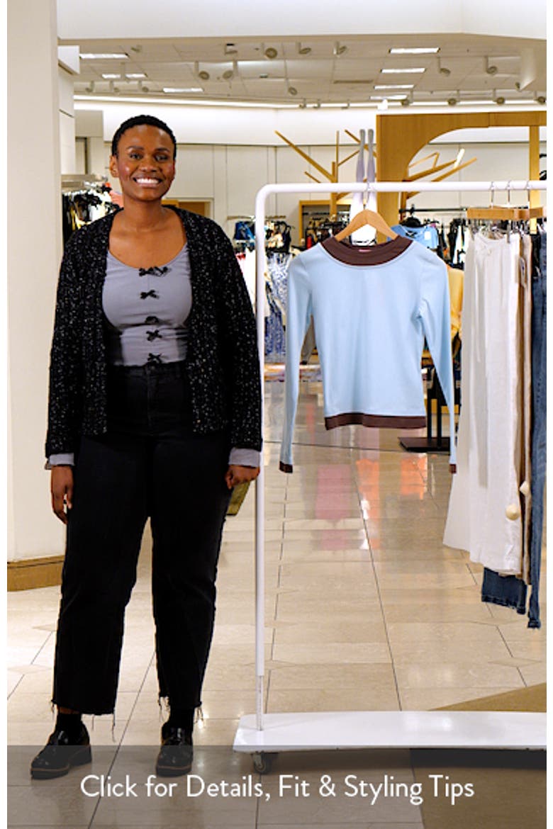 Layered Look Long Sleeve Stretch Cotton Top video