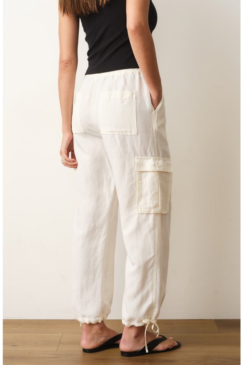 Linen Blend Cargo Pants, Alternate, color, ANTIQUE WHITE