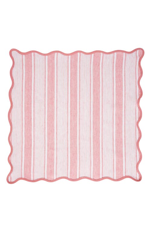 Juliska Cabana Set Of 4 Napkins In Coral