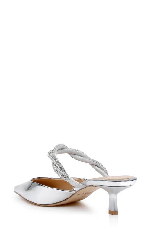 Jewel Badgley Mischka Women's Tiffani Evening Mules In Silver Disco