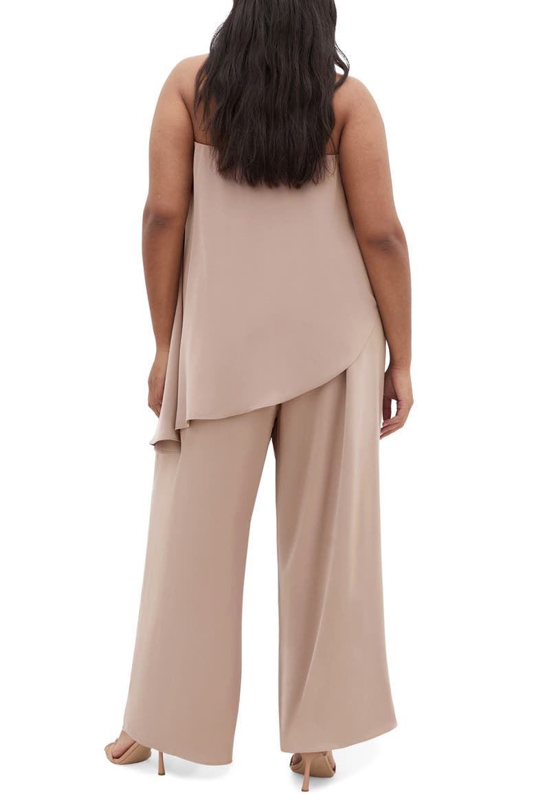 Skylar Strapless Jumpsuit, Alternate, color, MINK