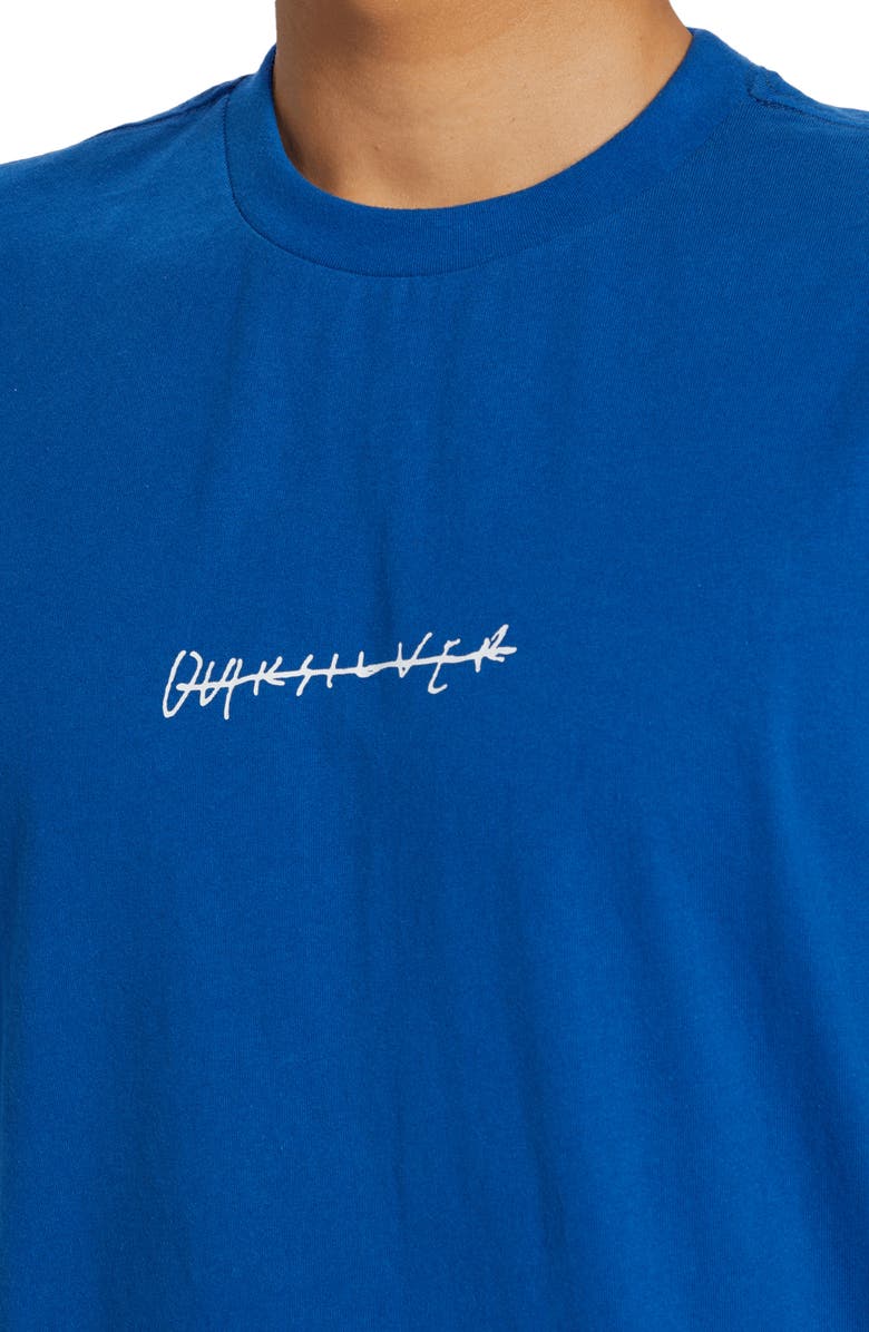 Quiksilver Rushed Logo Organic Cotton Graphic T-Shirt, Alternate, color, 