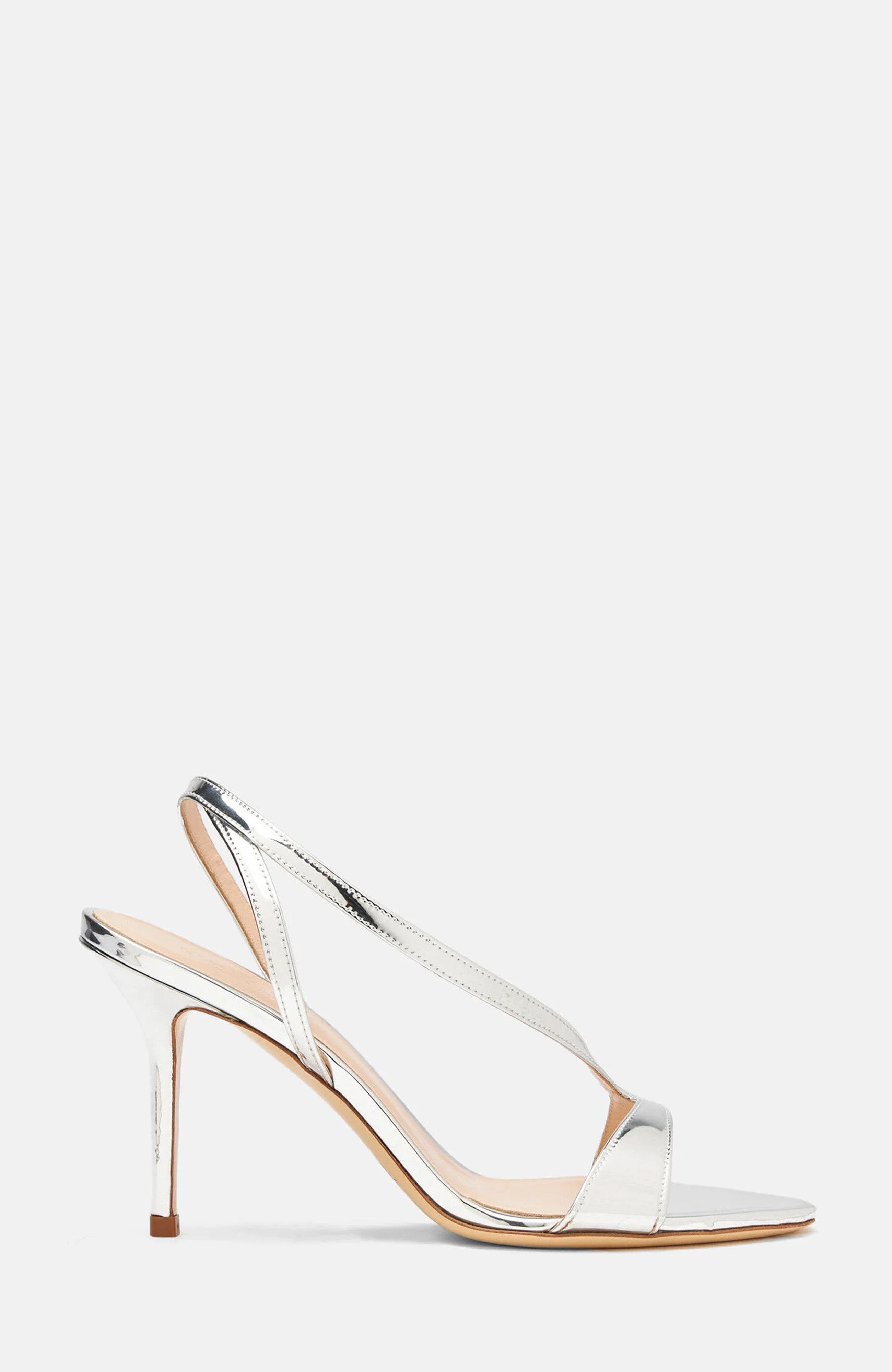 Paula Sandals, Alternate, color, Silver - Metal