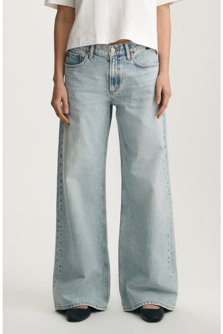 Sandy Low Waist Wide Leg Jeans, Main, color, BLEACHED CLASSIC DENIM