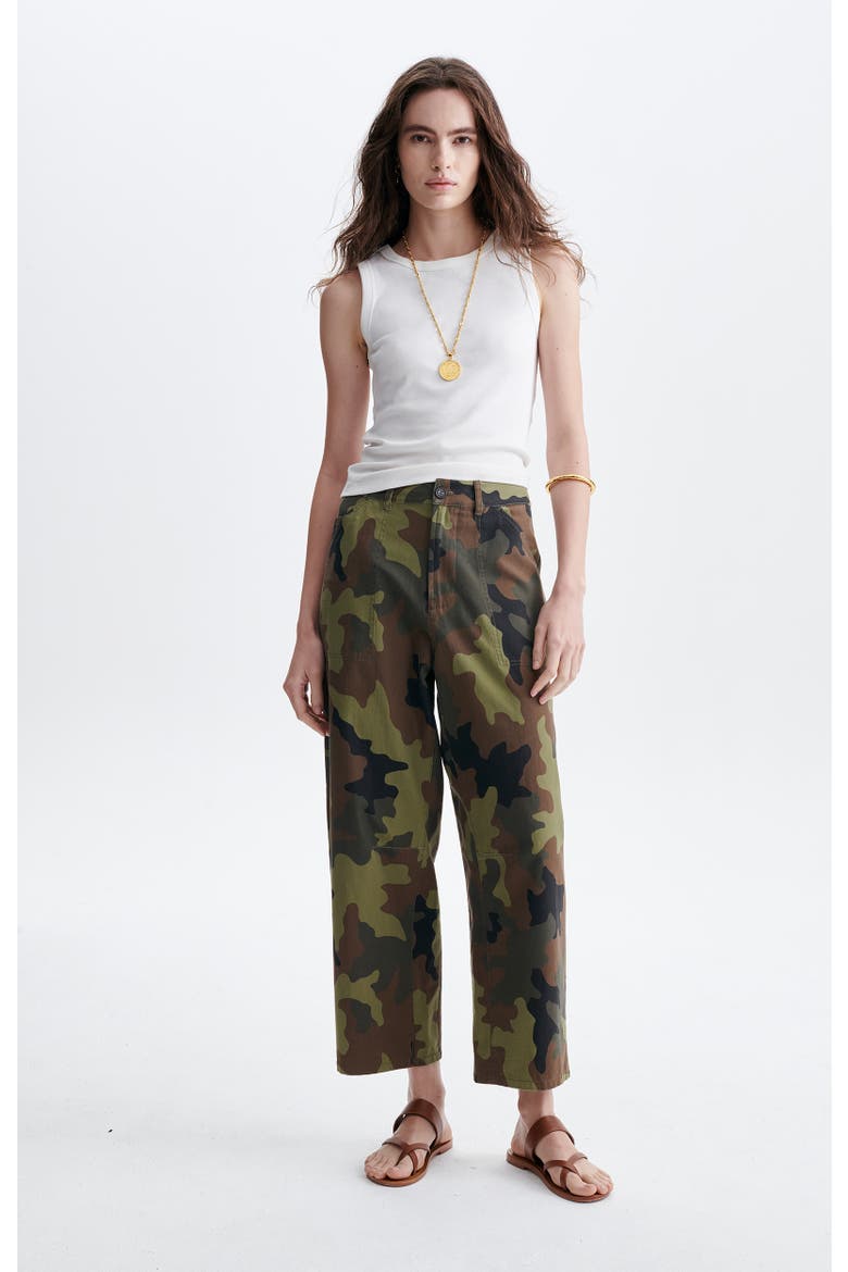 Cargo Wide Leg Trousers, Alternate, color, Militaire