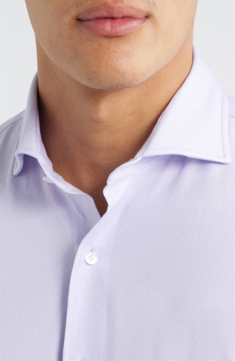 Peter Millar Crown Crafted Excursionist Flex Micro Stripe Button-Up Shirt, Alternate, color, Wisteria