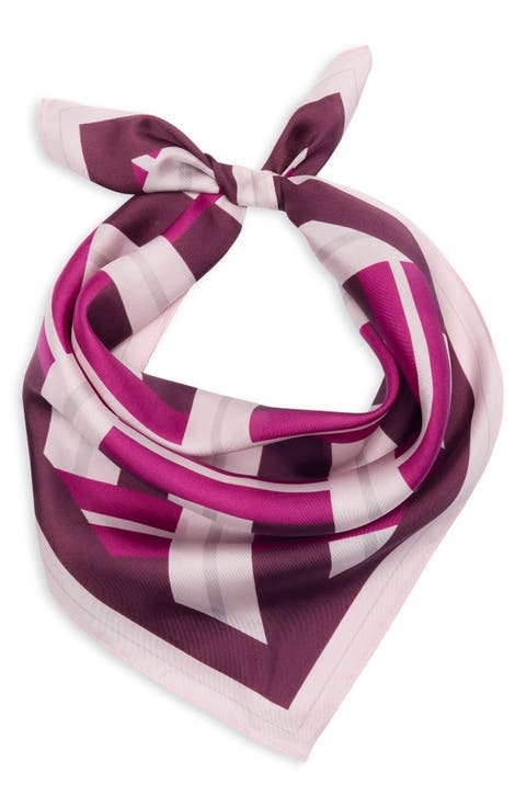 Print Silk Square Scarf