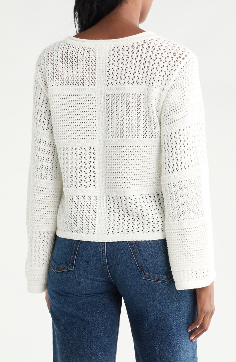 CYRUS Novelty Open Stitch Sweater, Alternate, color, Bone