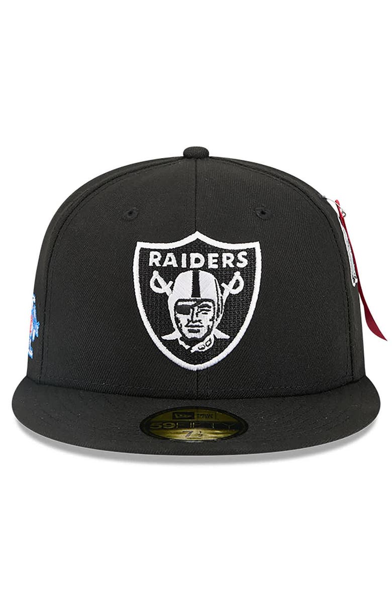 New Era x Alpha Industries Men's New Era x Alpha Industries Black Las Vegas Raiders 59FIFTY Fitted Hat, Alternate, color, Black