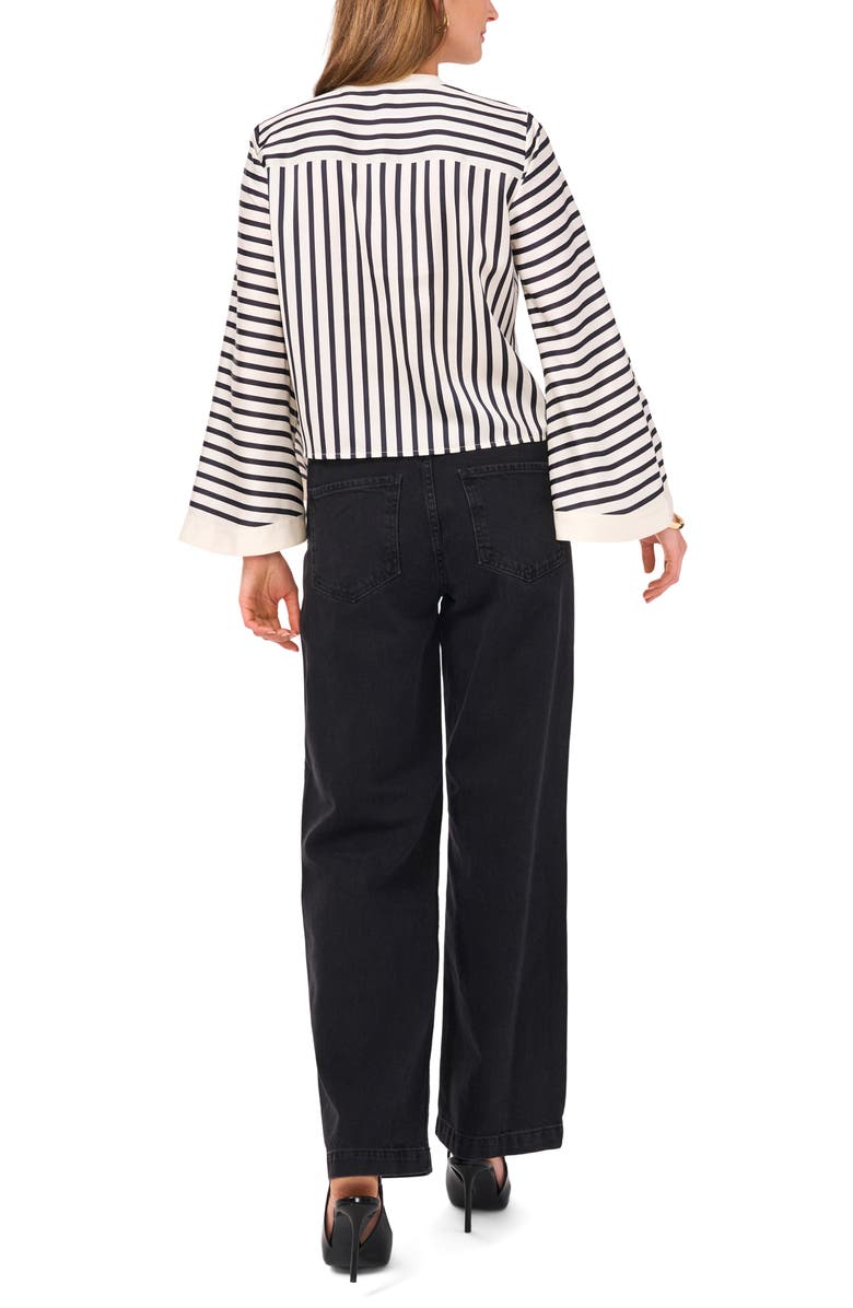 Vince Camuto Stripe Tie Hem Button-Up Top, Alternate, color,