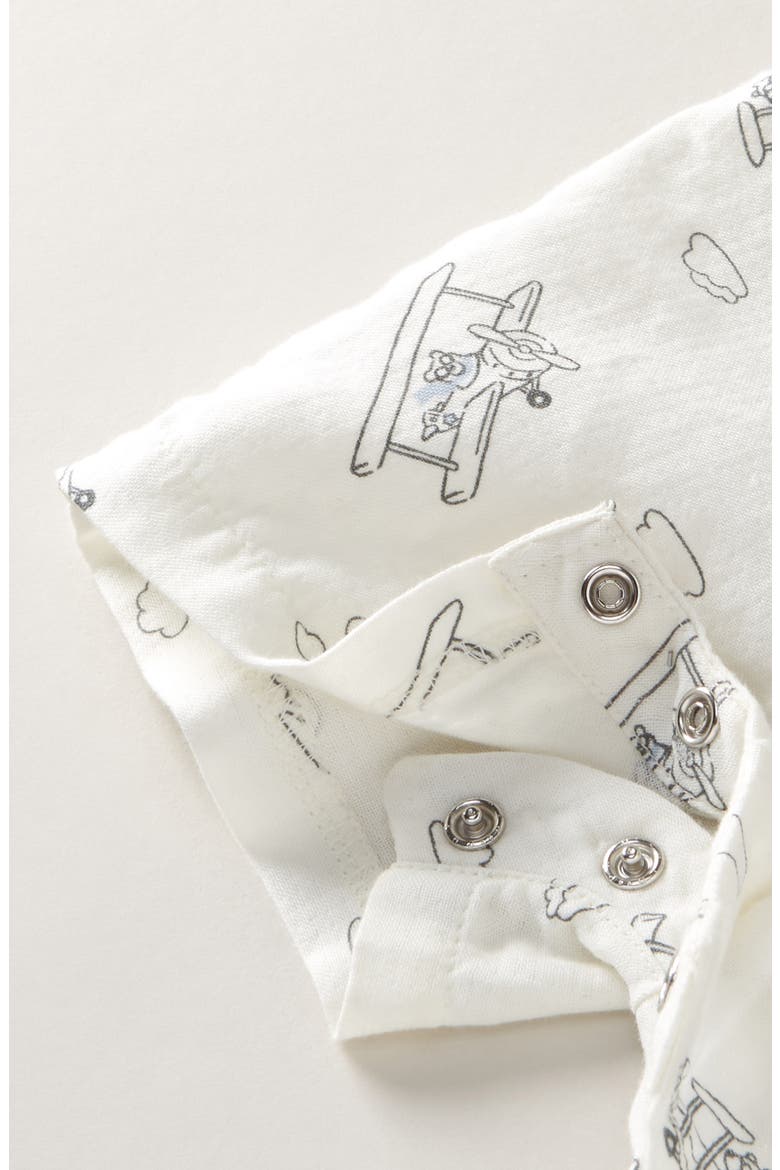 Cotton Bodysuit & Shortalls Set, Alternate, color, BLUE SKYWAY FLYER BEARS