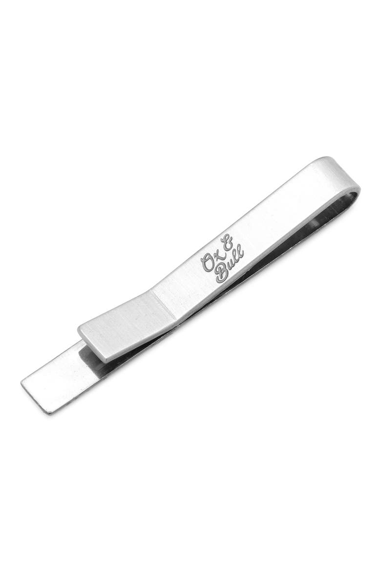 Etched Grid Tie Bar, Alternate, color, SILVER
