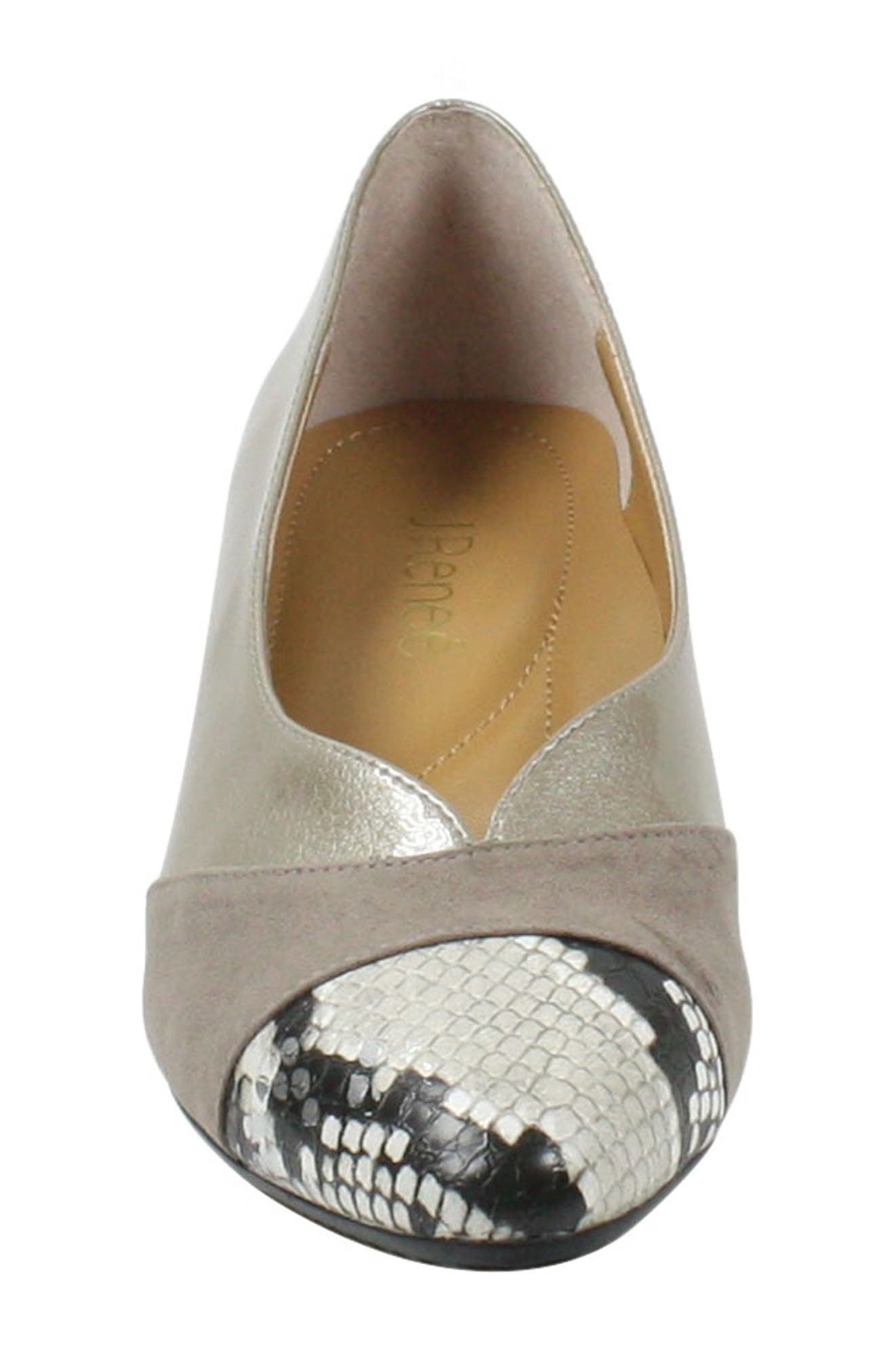 J. Reneé Cap Toe Wedge Pump, Alternate, color, 