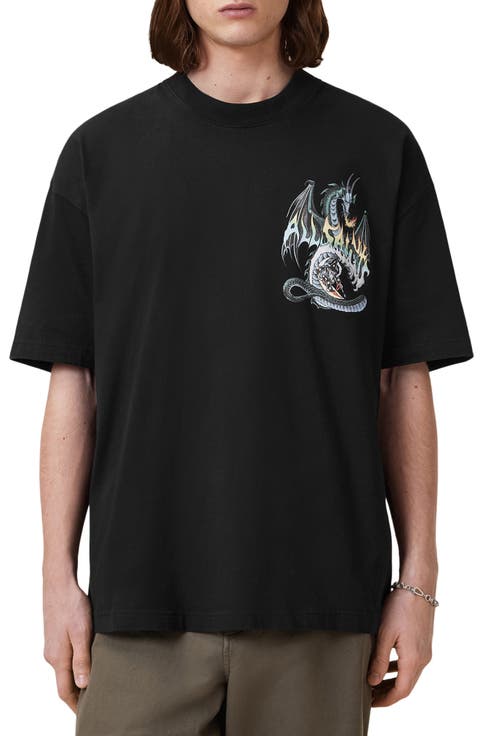 Dragon Wave Oversize Graphic T-Shirt