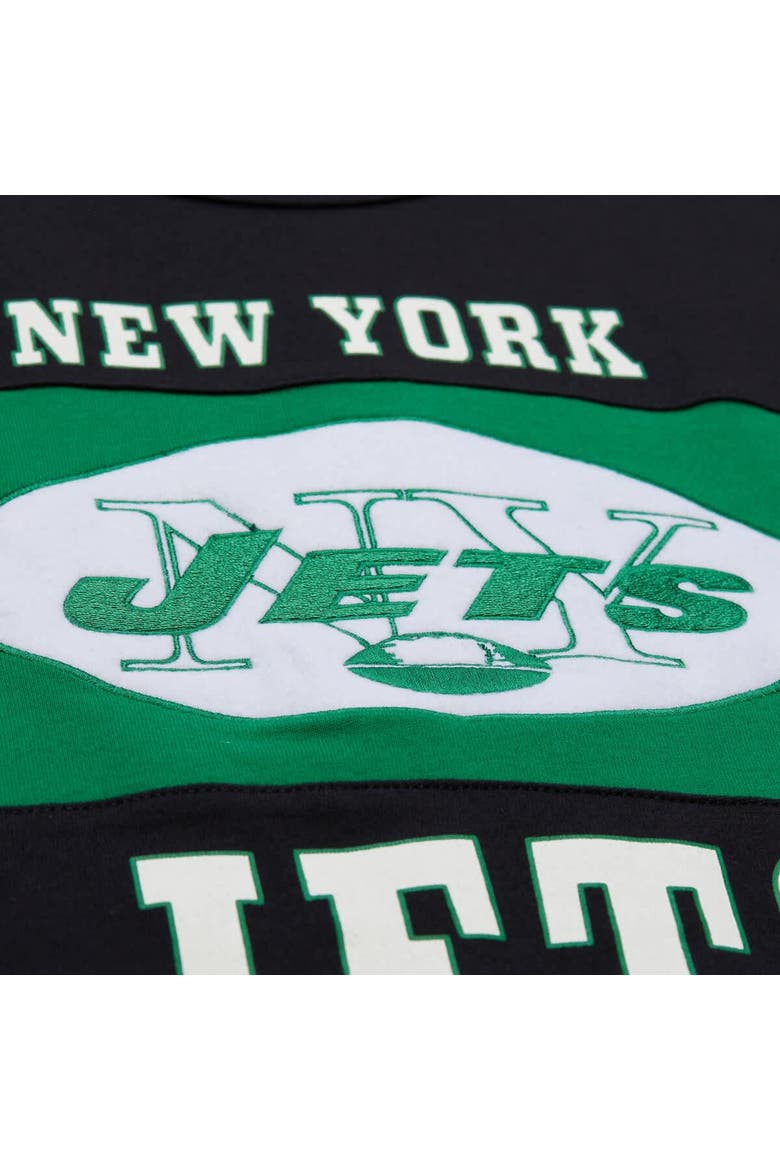 Men's Mitchell & Ness Black New York Jets Retro Colorblock Tank Top, Alternate, color, Black