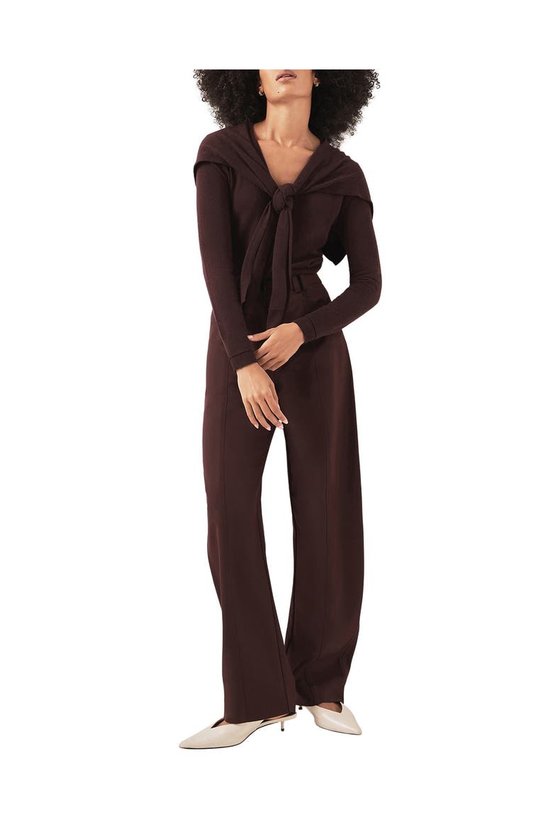 Tailored Barrel Leg Trousers, Main, color, Burgundy