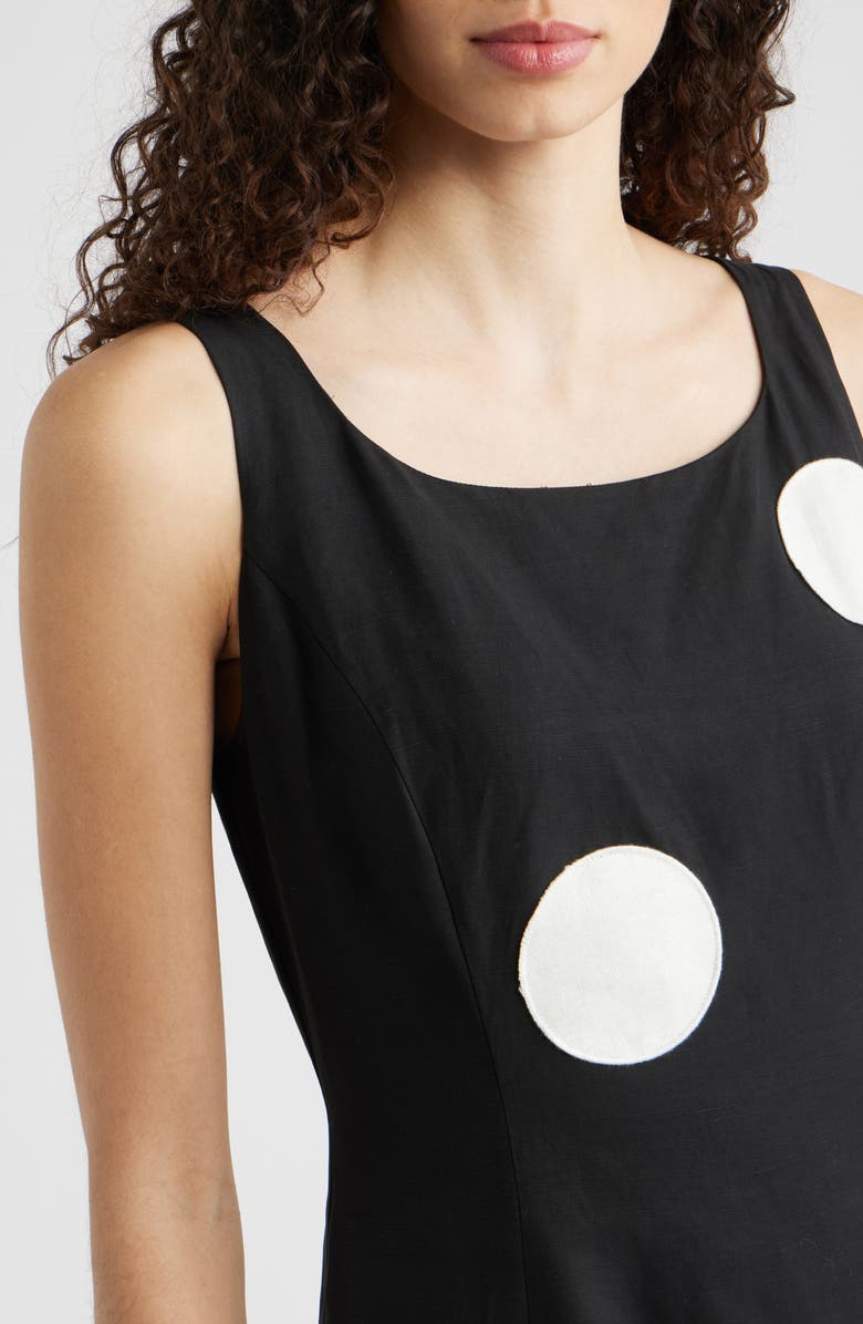 Elie Tahari The Lucie Dot Midi Dress, Alternate, color,