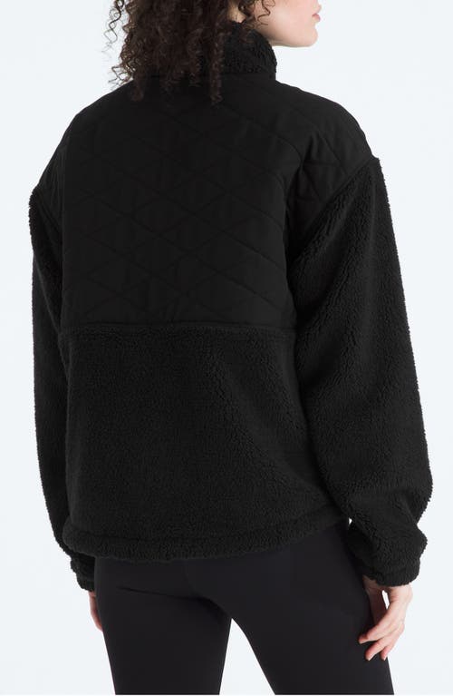 The North Face Cabin Fleece Hooded Jacket In Black
