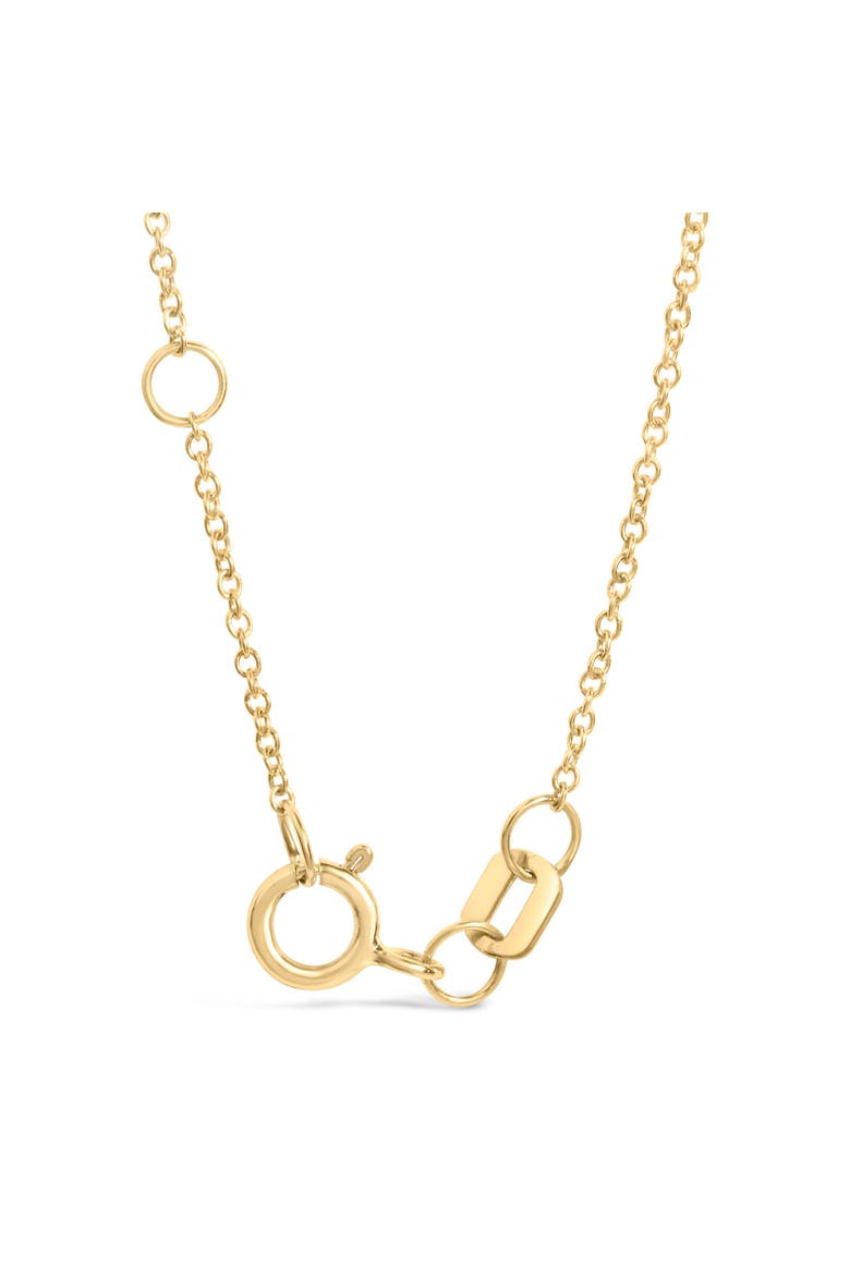 10K Yellow Gold 1/10 Cttw Diamond Paperclip Charm Adjustable Link Bracelet, Alternate, color, Yellow