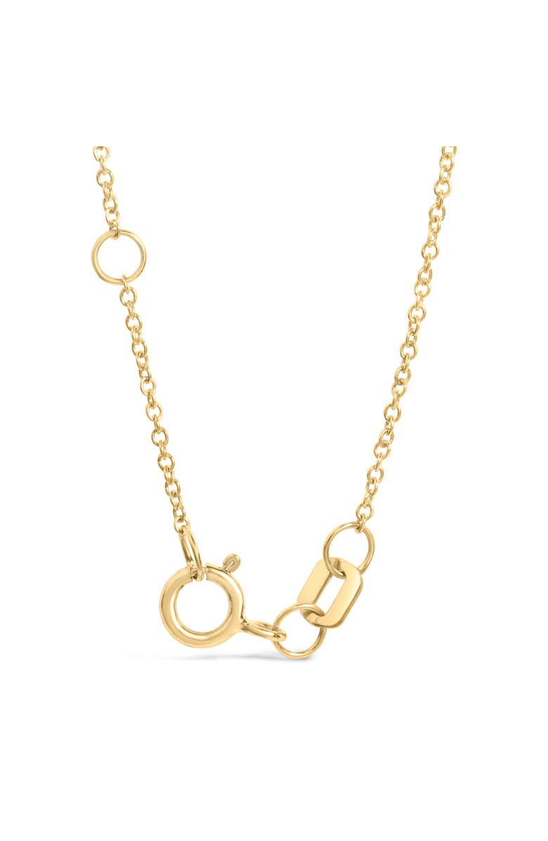 Haus of Brilliance 10K Yellow Gold 1/10 Cttw Diamond Paperclip Charm Adjustable Link Bracelet, Alternate, color, Yellow