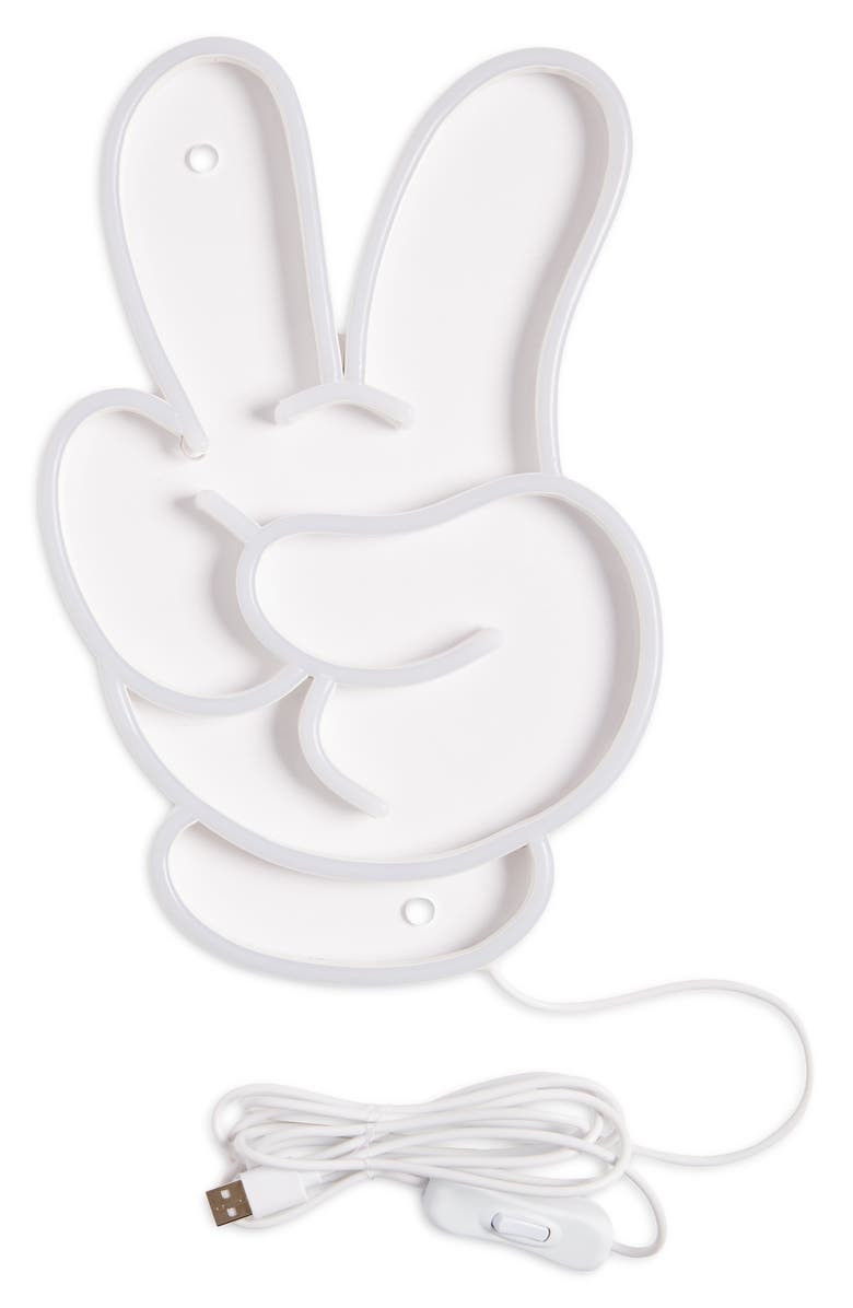 Yellowpop x Disney Mickey Peace LED Neon Sign, Main, color, 