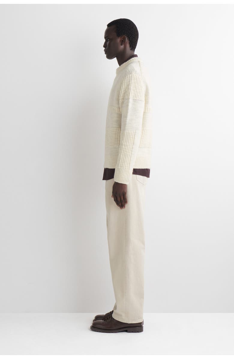 COS Ladder-stitch Wool Jumper, Alternate, color, Cream