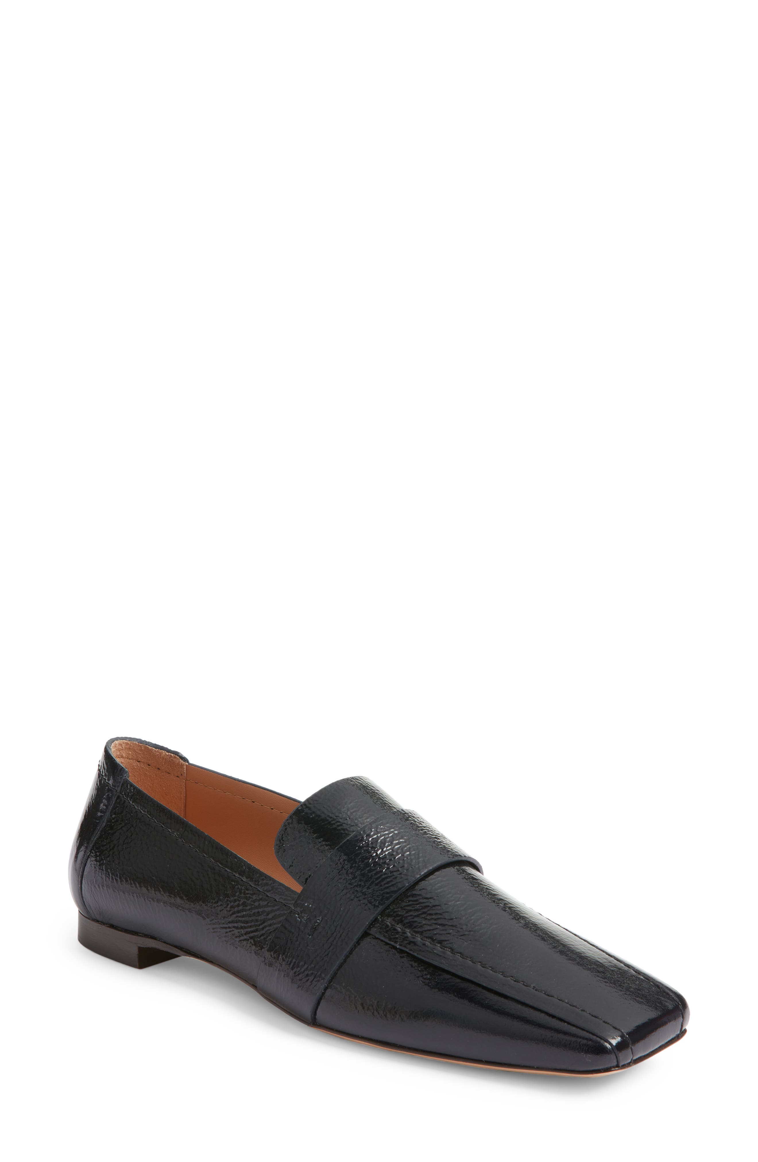 Square Toe Loafer, Main, color, NAVY