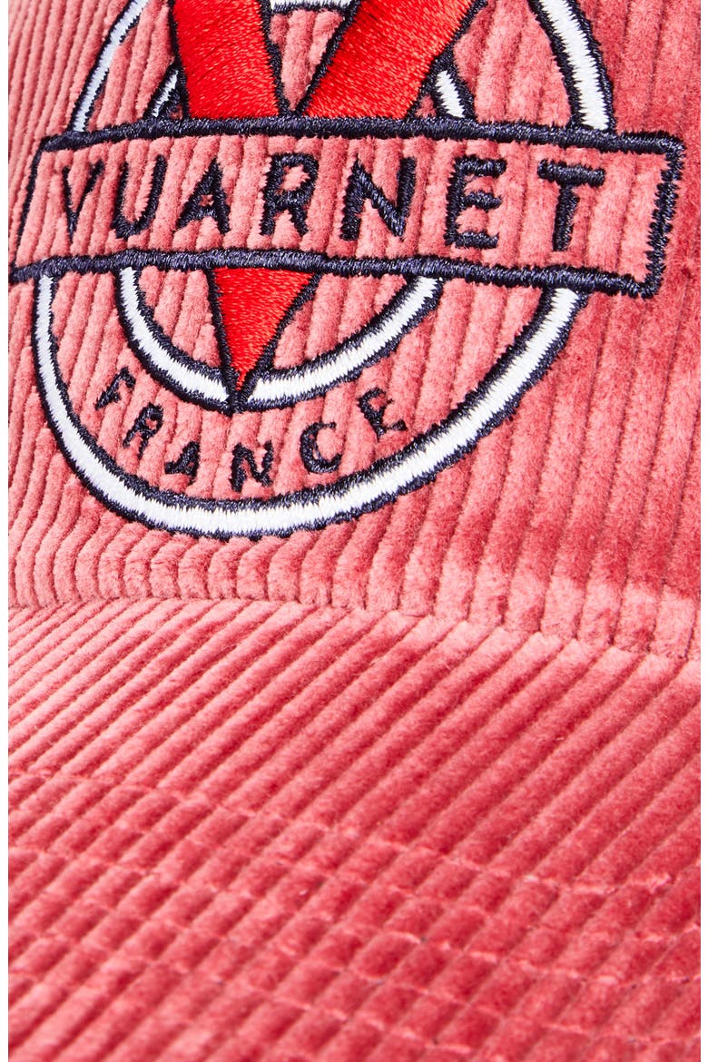 x Vuarnet Logo Corduroy Baseball Cap (Nordstrom Exclusive), Alternate, color, SOFT RED