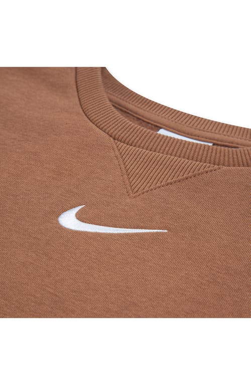 Nike Kids' Essential Fleece Sweatshirt & Joggers Set In Brown