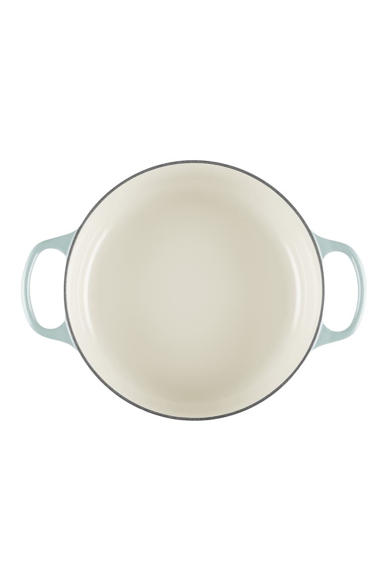 Signature 3.5-Quart Round Wide Enamel Cast Iron Dutch Oven, Alternate, color, SEA SALT