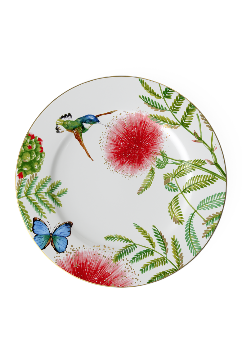 Amazonia Buffet Plate Round, Main, color, White