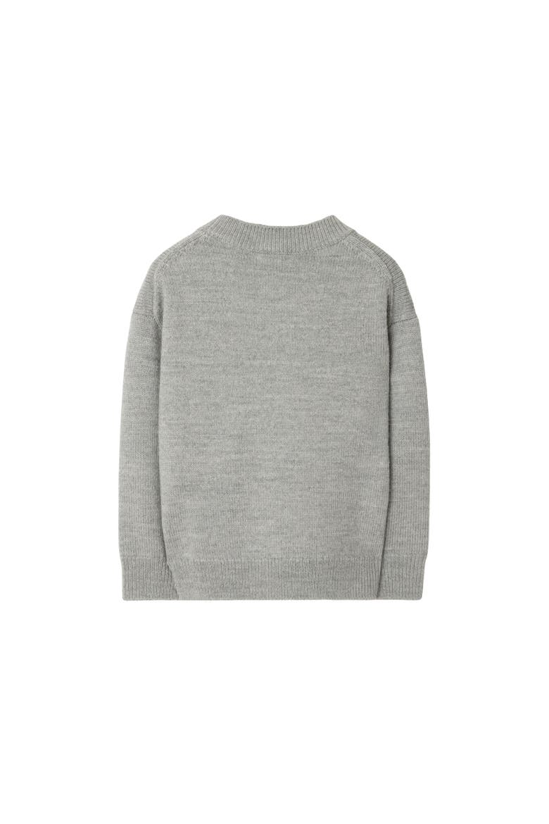 Thomas Bear Wool Sweater, Alternate, color, Light grey melange