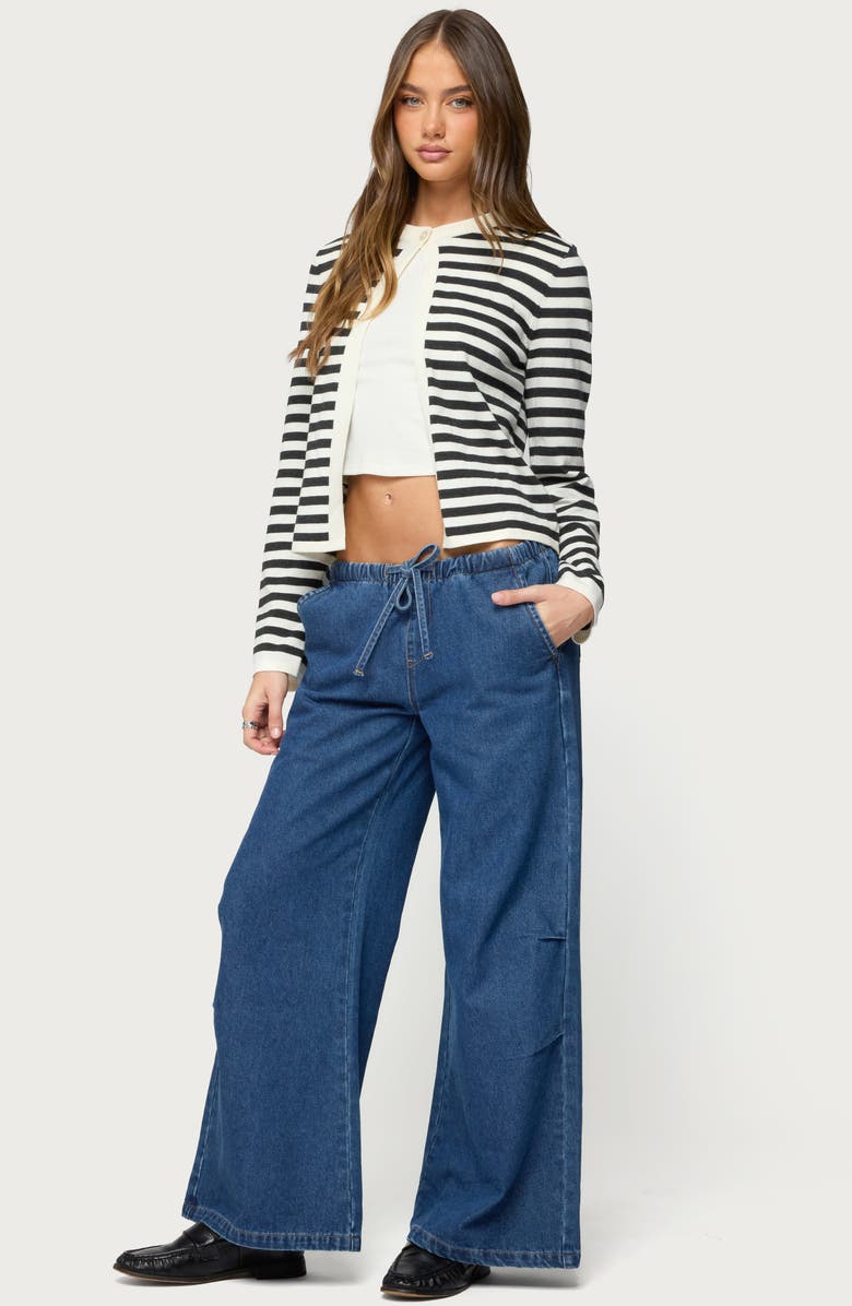 EDIKTED Jenie Split Front Cardigan, Alternate, color,