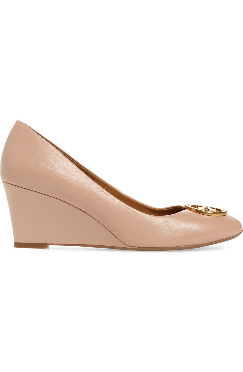 Tory Burch Chelsea Logo Medallion Wedge, Alternate, color,