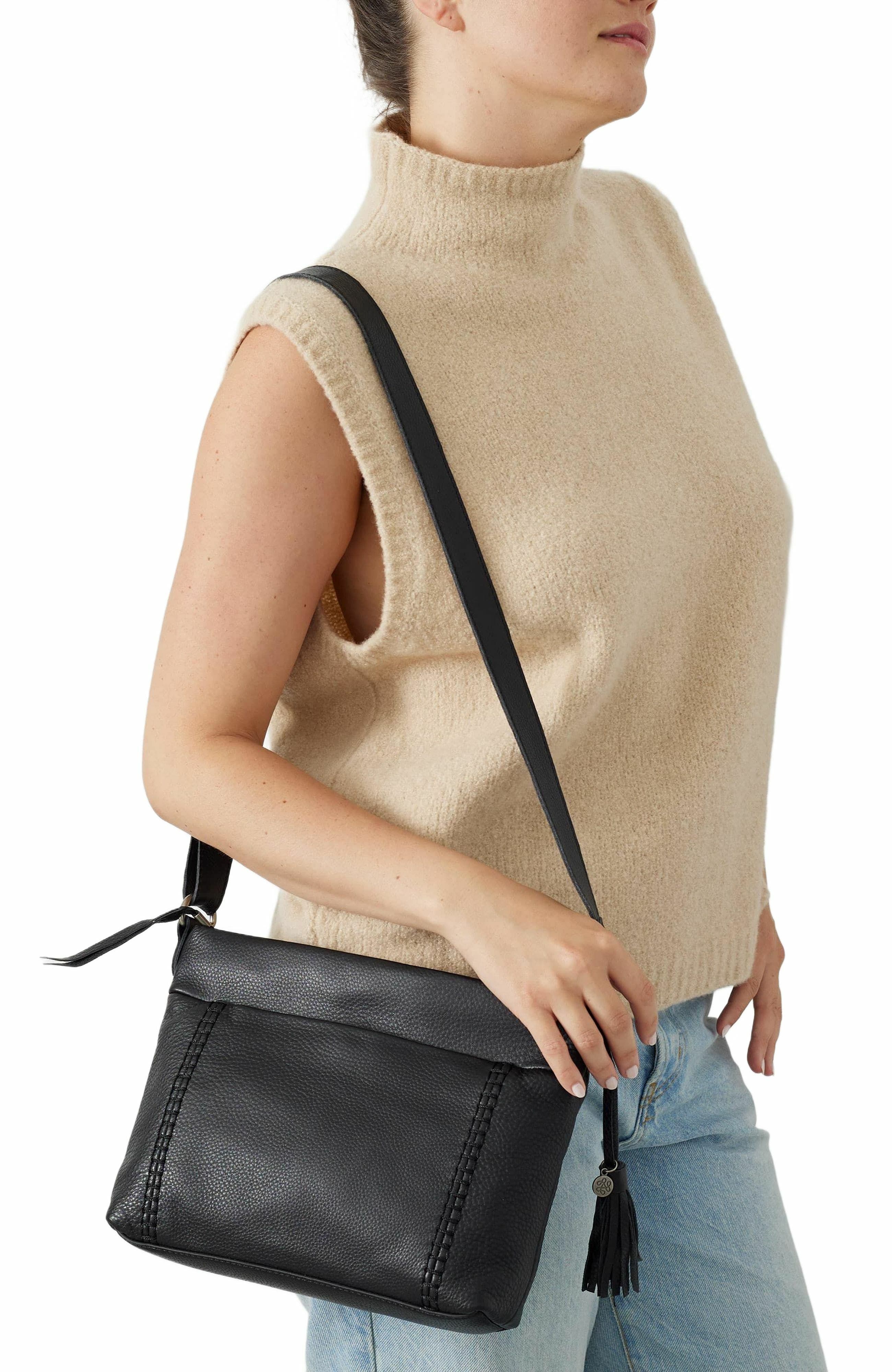 Melrose Crossbody Leather Bag, Alternate, color, Bamboo Static