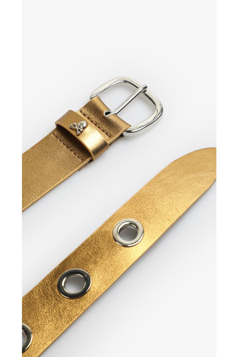 Eyelet Belt, Alternate, color, Bronze
