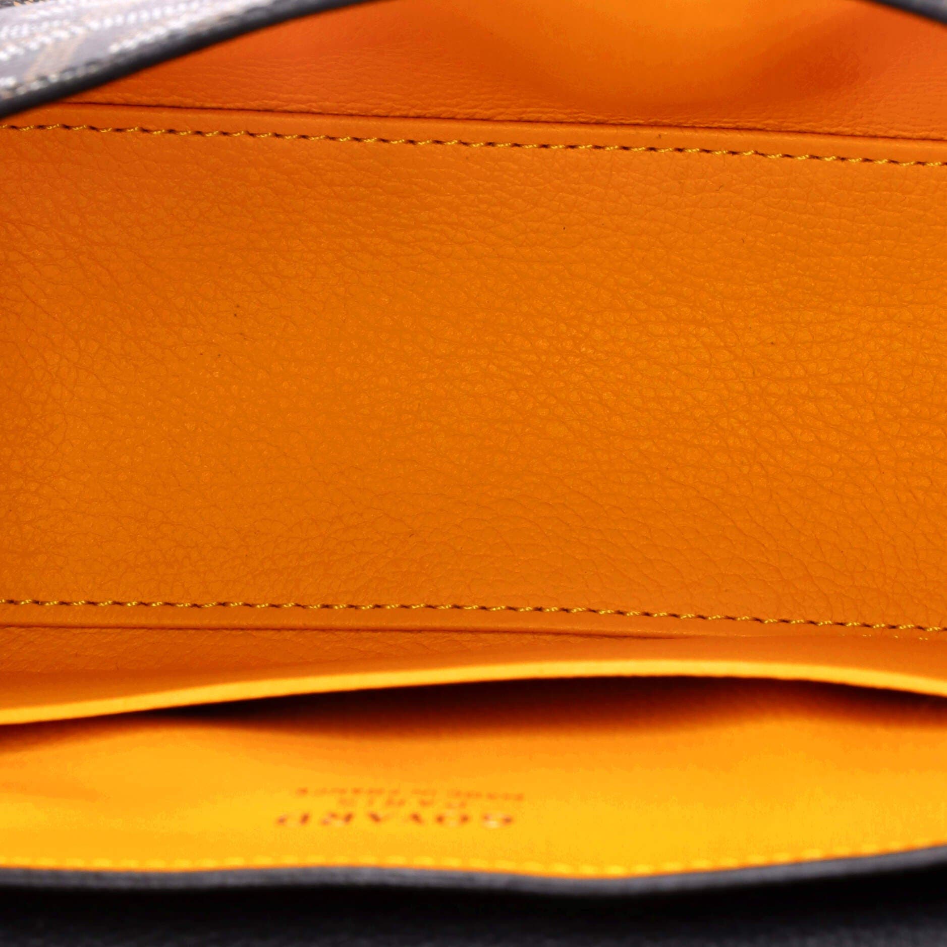 Pre-Owned Goyard Saigon Top Handle Bag Coated Canvas with Leather Mini, Alternate, color, Black