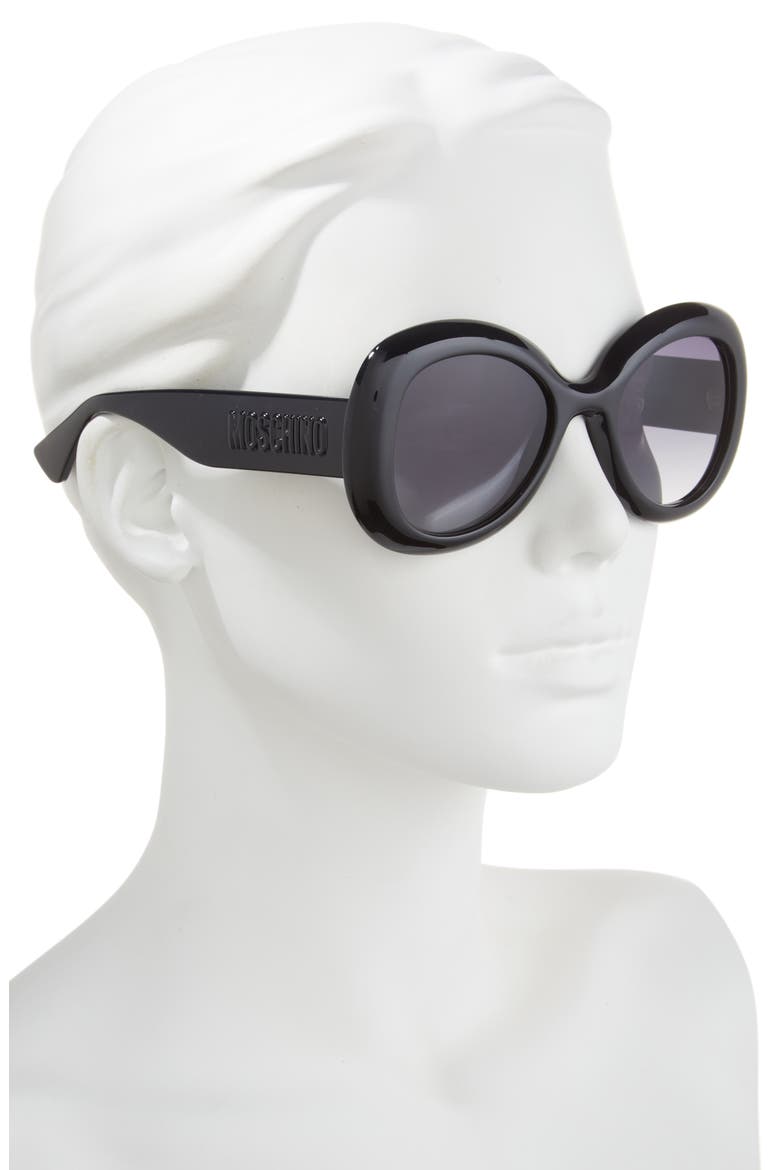 Bubble Oval Sunglasses, Alternate, color, BLACK