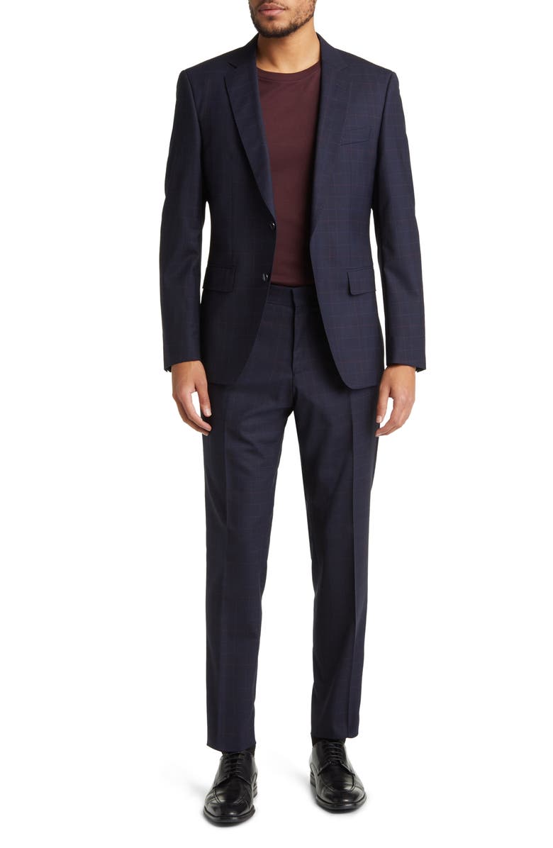 BOSS Huge Wool Blend Slim Fit Suit, Main, color,