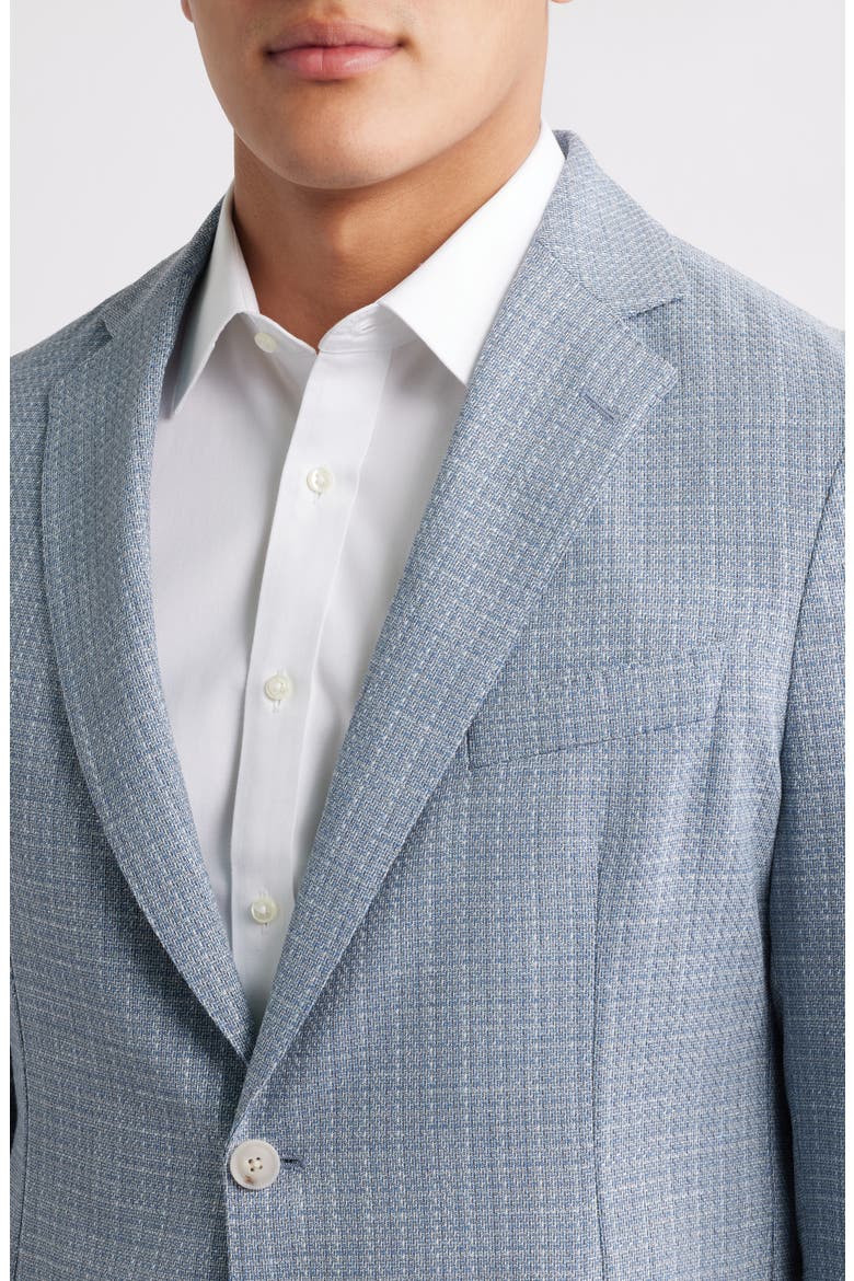 Hanry Slim Fit Textured Light Blue Sport Coat, Alternate, color, DARK BLUE