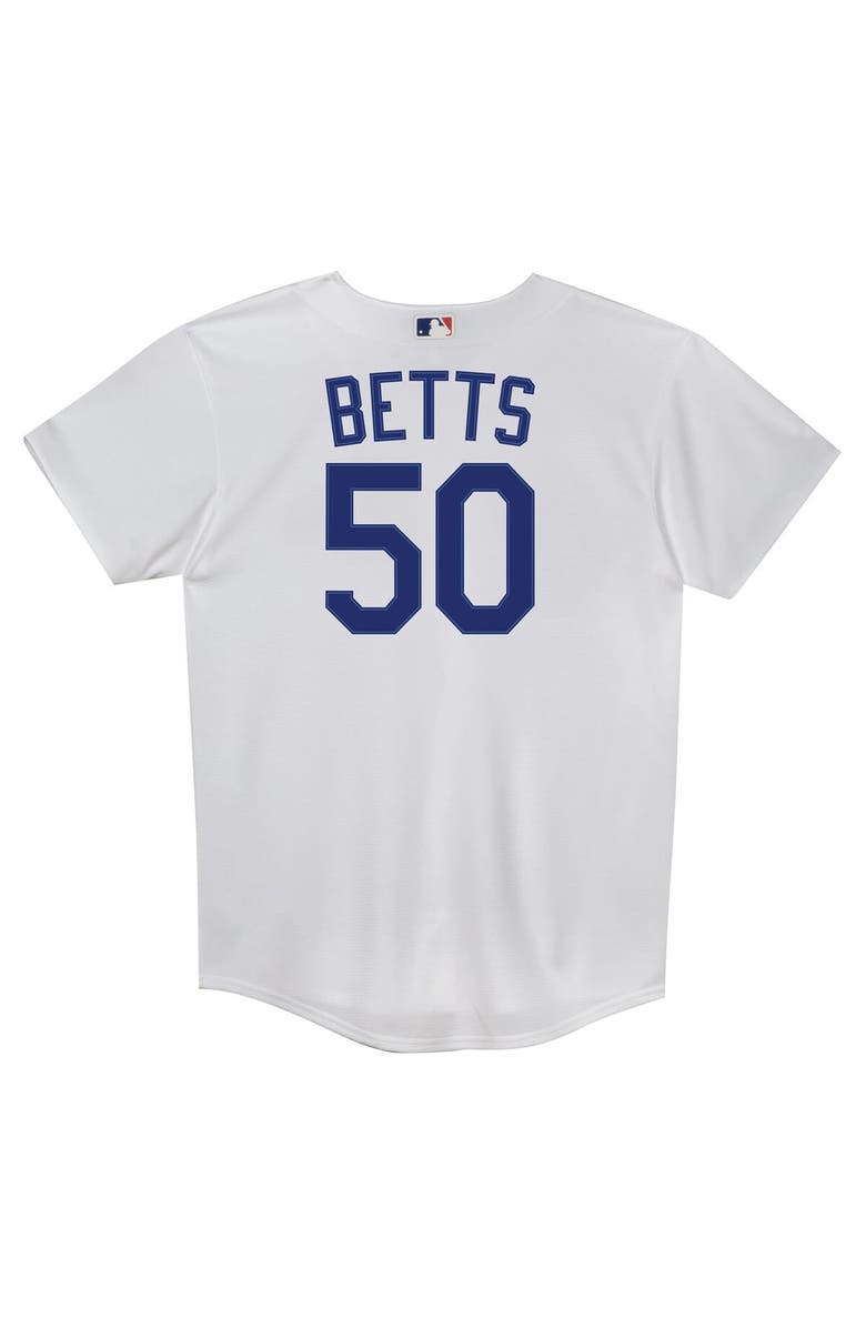 Nike Preschool Nike Mookie Betts White Los Angeles Dodgers Home Replica Player Jersey, Alternate, color, 