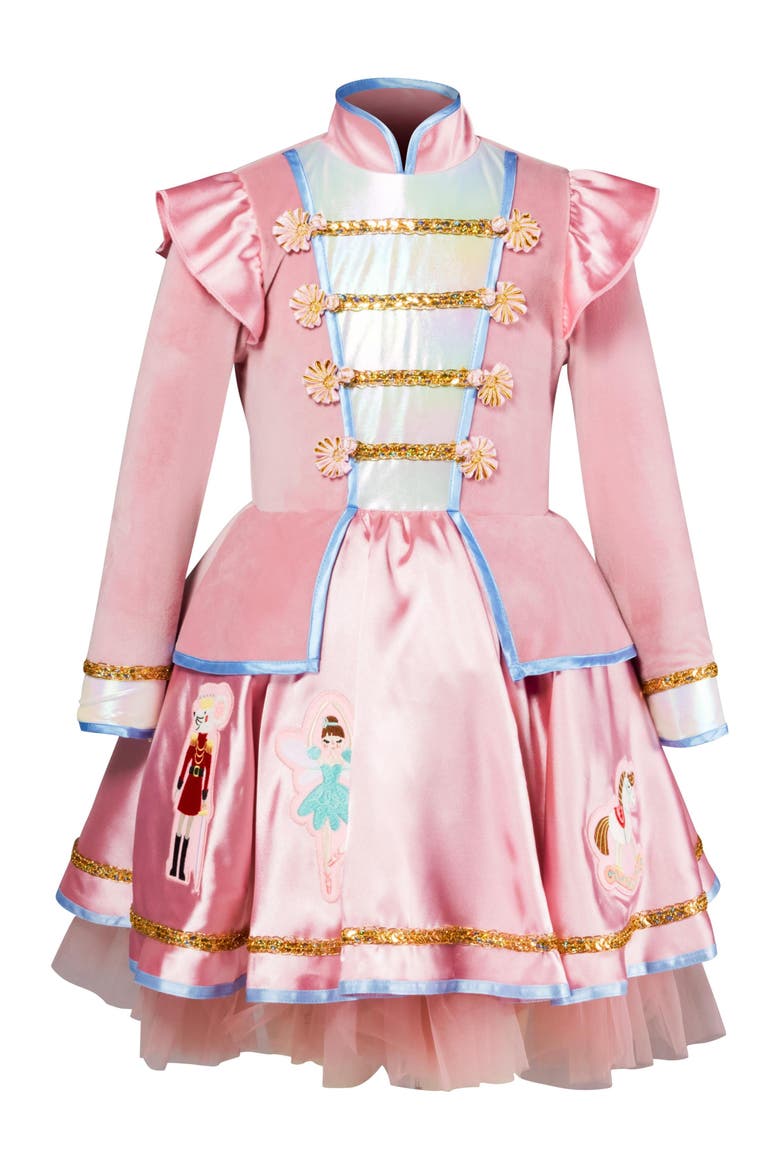 Nutcracker Holiday Dress & Headband for Girls, Alternate, color, Pink