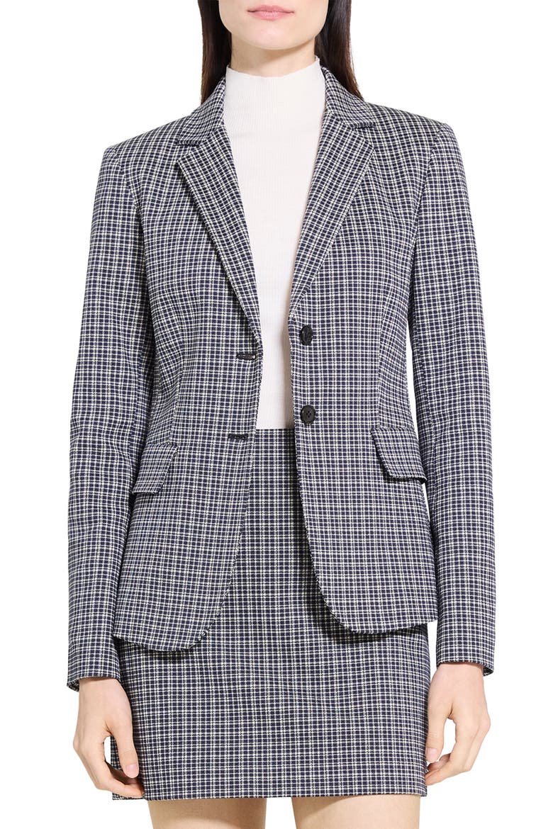 Carissa Plaid Blazer, Main, color, ALMOND MULTI