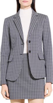 Theory Carissa Plaid Blazer