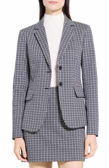 Theory Carissa Plaid Blazer